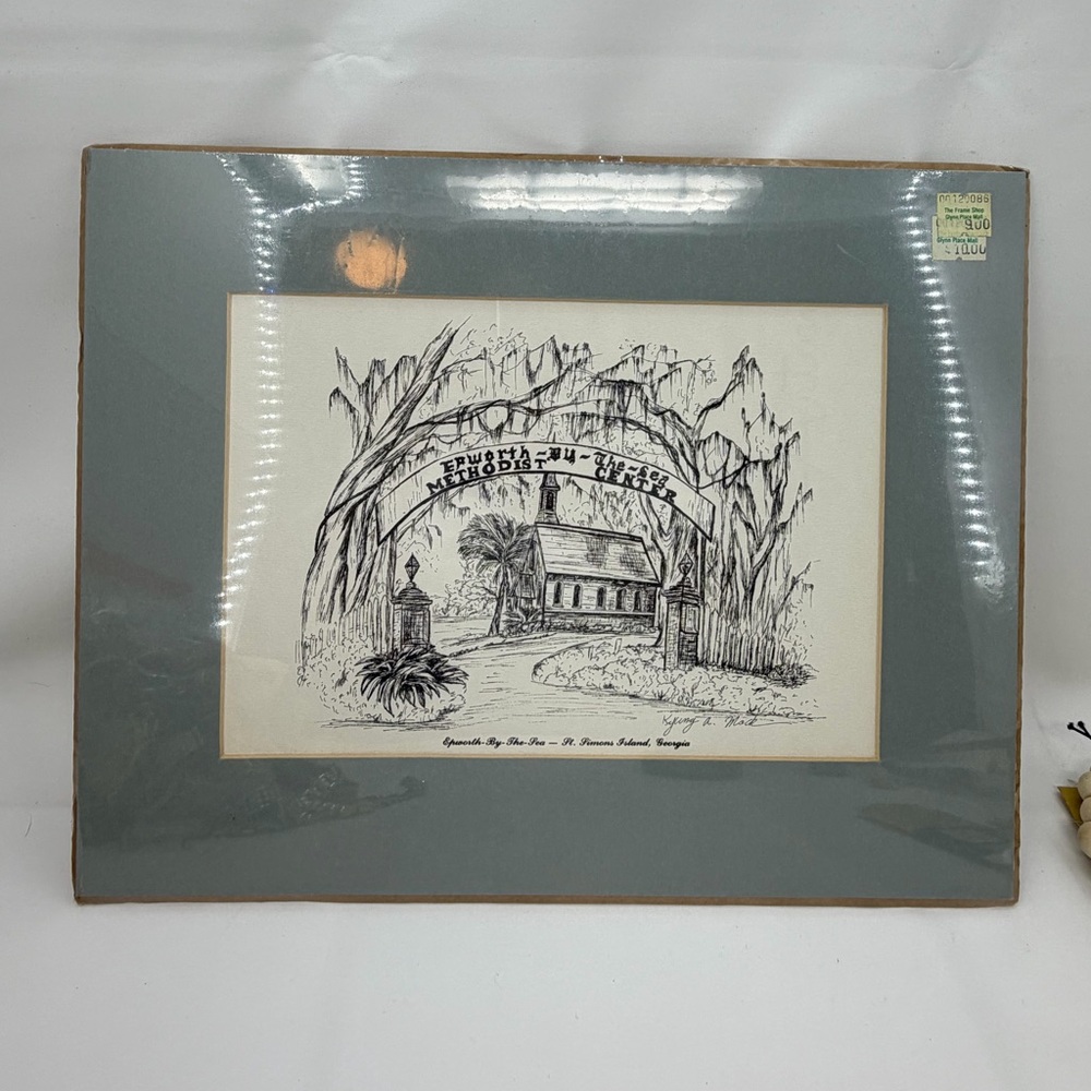 Epworth By The Sea St. Simons Island GA Kyung A. Mock signed Sketch Print